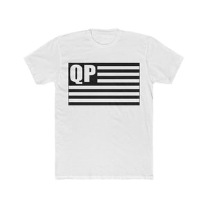 QP USA Flag Custom Unisex Cotton Crew Tee