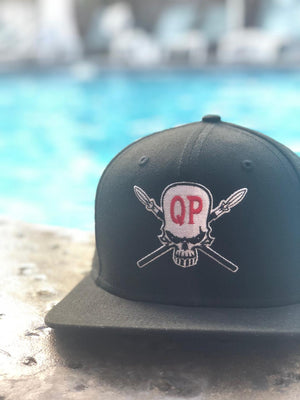 New Era QP Black Skull Hat