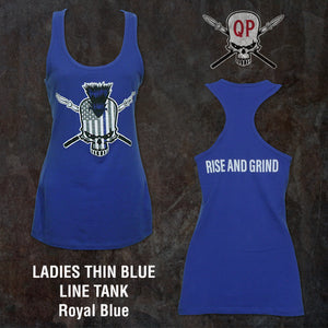 Thin Blue Line Ladies Tank Royal Blue