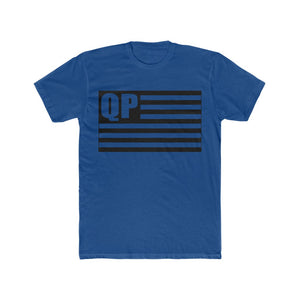 QP USA Flag Custom Unisex Cotton Crew Tee